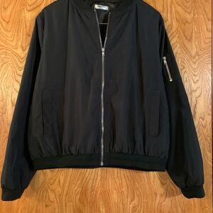 Zeagoo Men's Classic Black Bomber Jacket